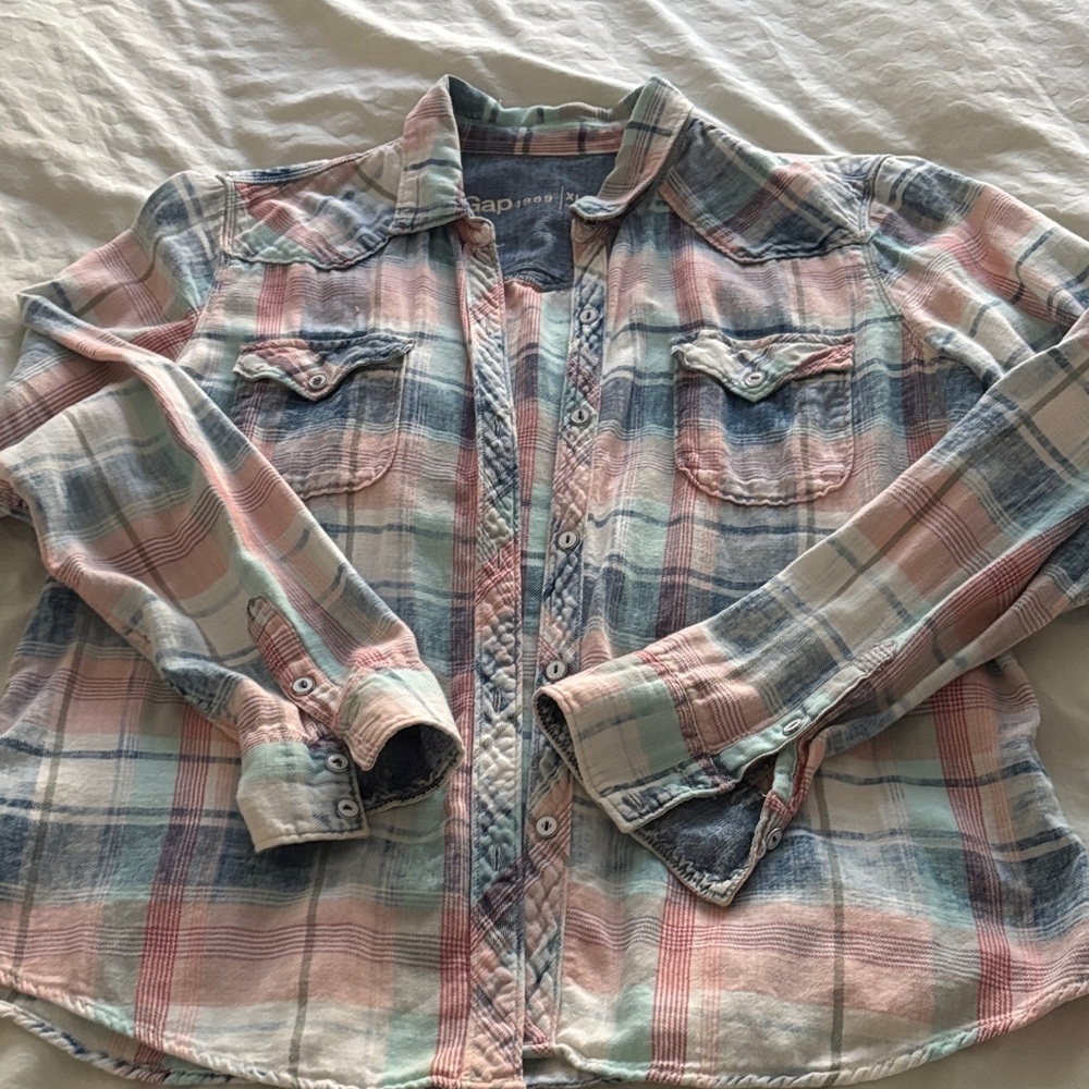 GAP Multicolor Plaid Shirt